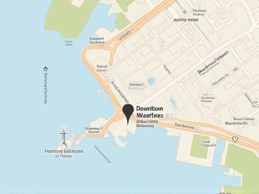 A static map showing the location of Waypoint Books in downtown Halifax.